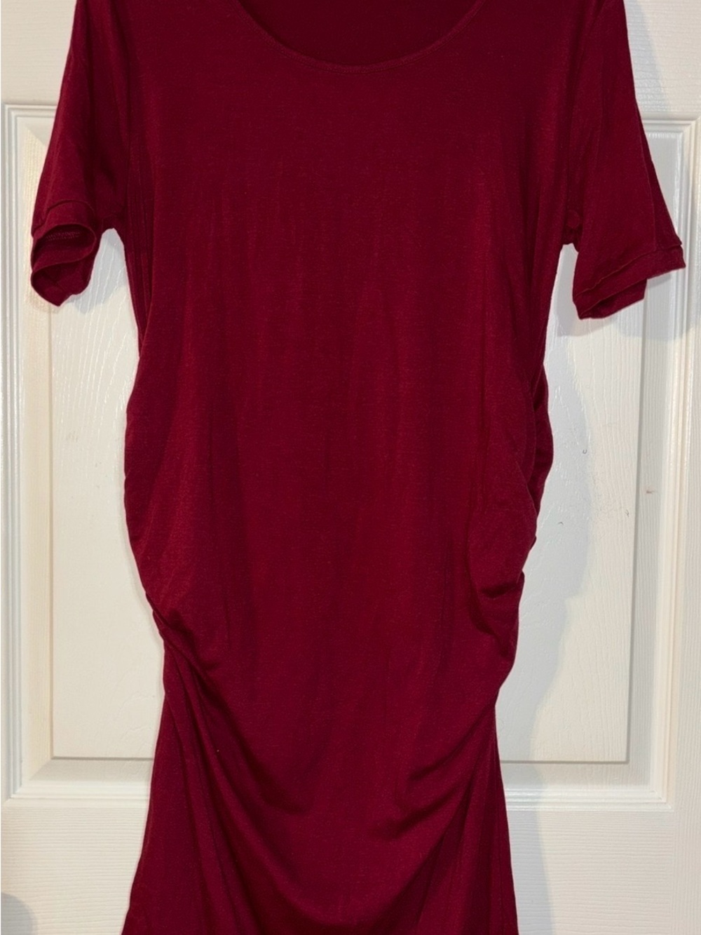 Miss Dee Maternity Dress burgundy.